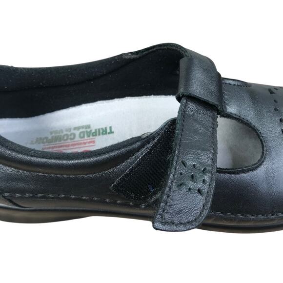 SAS Willow Leather Loafer Women Sz 9N Black Cutout Tripad Comfy Retro Made USA - Picture 8 of 15